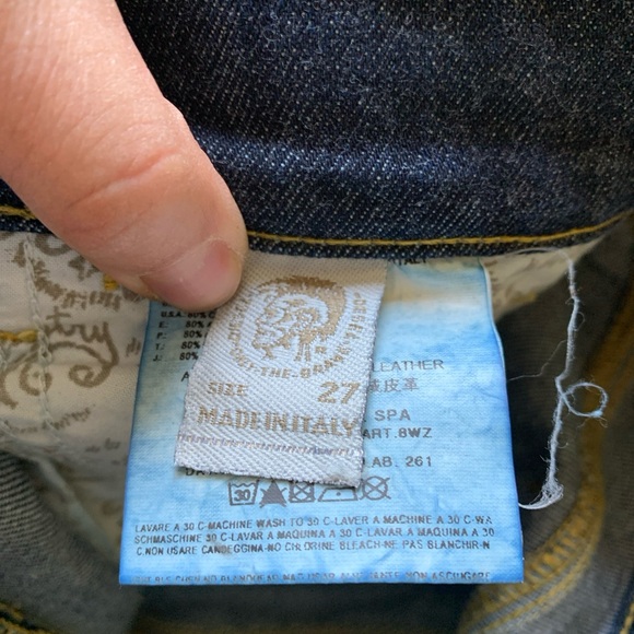 DIESEL Ramys Boot Cut Jeans Womens 28 Dark Wash Stretch Made Italy Lbl 27X32 - Picture 8 of 15